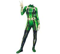 Asui Tsuyu Costume Cosplay Anime My Hero Accademia Verde Tuta Tuta per Halloween Adulto Abiti