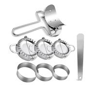 Asuinxurr Dumplings Produttori 8 Pezzi,Empanada Stampino e Tagliapasta,Pie Ravioli Pasta Piscina Wrappers Manuale Scaldacollo per la pelle