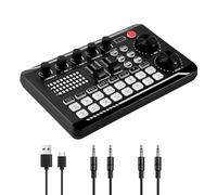 Asuinxurr F998 Live Sound Card Audio Mixer Podcast, Commutatore vocale per Sound Effects Board per microfono karaoke