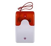 Asuinxurr Mini Wired Strobe Sirena di avvertimento DC 12 V Sound Alarm Luce lampeggiante Sound Sirena Horn Home Security Alarm System 115 DB Arancione