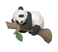 Asuinxurr Modello di carta animale 3D, panda su origami geometrici per la casa, decorazione da parete, giocattolo pedagogico per bambini, a