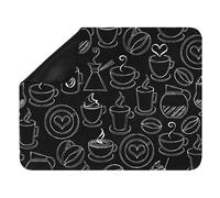 Asuinxurr Tappetino antigoccia per , 40 x 50 cm, per macchina da caffè, scolapiatti, cucina, bar, caffè, tappetino antiscivolo per macchina da caffè, forno a microonde, tostapane (C)