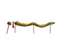ASUIU Costume cinese da danza del drago con testa di danza del leone for spettacoli di arte popolare tradizionale, compatibile con oggetti di scena cosplay for feste(Green)
