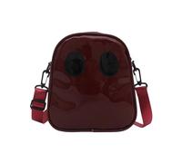 Asukohu 1. Halloween Skull Print Crossbody Bag PU leggero tracolla regolabile per feste Daily Essentials PU Funny Borsa a tracolla, Colore: rosso