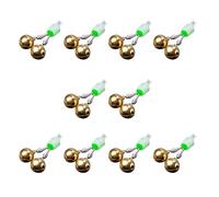 Asukohu 10 pezzi morsi di pesce di pesca allarmi aste Bells Clip Night Rod Fish Bites esche indicatori di allarme con doppio campanello di allarme