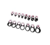 Asukohu 15 pezzi/25 pezzi per lenza da pesca, anelli di guida, accessori per aste, anelli in silicone, facili da installare, per attività all'aperto, per canne da pesca