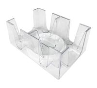 Asukohu 2/6 Deck trasparente Card Box PC Supporto per carte con vassoio rotante per feste, gioco da tavolo, fasce di resistenza in vita durevoli per legs e butt per allenamento di nastro