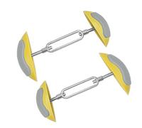 Asukohu 2 pezzi regolabile Shoe Shaper ABS Metallo Scarpa Barella Espansore Scarpa Per Varie Scarpe Tacchi Alti Scarpe Piane Scarpe Regolabile Albero Scarpa, Giallo limone, Taglia unica