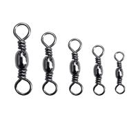 Asukohu 200 connettori da pesca ad alta resistenza, colonna vertebrale, Rolling Fishing Swivels, pesca di ricambio, attacco a linea
