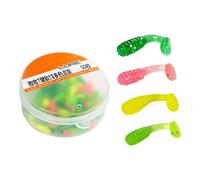 Asukohu 50 esche da pesca morbide da 1 5 cm, esche artificiali piccole a coda di pagaia T per esche da nuoto alla trota
