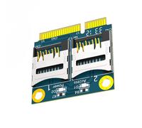 Asukohu Adattatore da doppia scheda di memoria a PCIE con mezza staffa lettore di schede di memoria adattatore di trasferimento dati per PC Laptop Doppio convertitore di schede di memoria