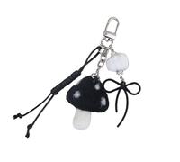 Asukohu Adorabile fungo Peluche Portachiavi Giocoso Peluche Fungo Portachiavi Con Lega Bowknot Incantesimo Per Un Look Divertente