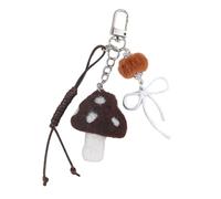 Asukohu Adorabile fungo Peluche Portachiavi Giocoso Peluche Fungo Portachiavi Con Lega Bowknot Incantesimo Per Un Look Divertente