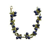 Asukohu Alla moda foglie di piante foglie di perle bracciale bracciale per le donne vintage foglia di mirtilli braccialetti eleganti regalo di gioielli per le donne, Taglia unica, come descritto