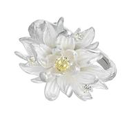 Asukohu Anelli di fiori smaltati blu regolabili eleganti disegni portatili gioielli donna sensibile pelle amichevole anelli blu, Misura unica, come descritto, come descritto