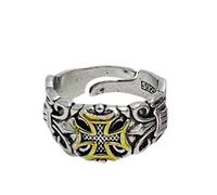 Asukohu Anelli in lega regolabili con tema Oceanics per gli uomini Design mitologico unici Accessori quotidiani Fedi nuziali a tre punte, come descritto