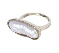 Asukohu Anelli pratici Gioielli da dito Eleganti Strisce Lunghe Perle Anelli in Acciaio Inox Texture Adatto Per Le Donne Presenti Perle Moderne, A, come descritto, come descritto