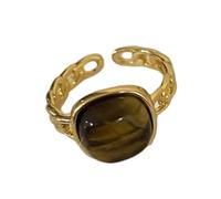 Asukohu Anelli regolabili in ambra vintage, eleganti pietre naturali, anelli aperti fatti a mano per donne alla moda e ragazza dichiarazione fatta a mano, Misura unica, come descritto, come descritto