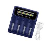 Asukohu Base di ricarica della batteria a 4 slot 18650 con compatibilità di arresto automatico intelligente per batterie 14500 18500 21700 26650 32650 design telescopico ricarica