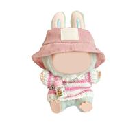 Asukohu Bellissimo set di vestiti per bambole percorsi a maglia e cappello di peluche vestiti per bambole e accessori decorativi per bambini giochi di ruolo Fornitura di gioco di ruolo Accessori