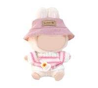 Asukohu Bellissimo set di vestiti per bambole percorsi a maglia e cappello di peluche vestiti per bambole e accessori decorativi per bambini giochi di ruolo Fornitura di gioco di ruolo Accessori