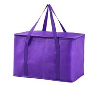 Asukohu Borsa della spesa riutilizzabile isolata termica borsa pieghevole per la consegna di cibo con cerniera superiore per ufficio pranzo campeggio barbecue isolato riutilizzabile borse della spesa