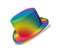 Asukohu Cappello da cerimonia colorato per feste cosplay tutti gli oggetti di scena abbinati maghi cappello artisti teatrali fedora per eventi formali alto