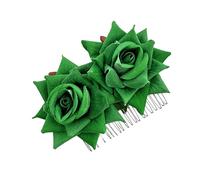 Asukohu Cerchietto per capelli con fiore verde per festa irlandese decorativa per il giorno di San Patrizio, accessorio per capelli per feste