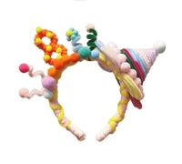 Asukohu Cerchietto per capelli per il lavaggio del viso, bello e creativo, semplice temperamento, per matrimoni e celebrazioni, cappello di compleanno per bambini