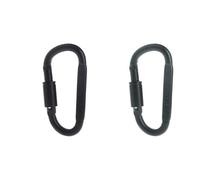 Asukohu Chiusura a vite per arrampicata e alpinismo, clip in alluminio, a forma di D, per corda e alpinismo, colore arancione, grande