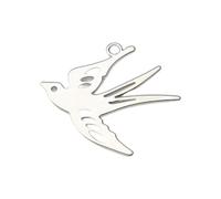 Asukohu Ciondolo a forma di uccello aperto leggero Ciondolo Liscia Elettropata Fornitura di Gioielli Per Artigianato Creativo Openwork Swallow Pendente, Taglia unica, come descritto