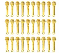 Asukohu Confezione da 100 ciondoli a forma di microfono, adatti per gioielli creativi e progetti artigianali fatti a mano, ciondoli vintage a forma di microfono, Misura unica, come descritto, come