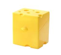 Asukohu Contenitore per il formaggio per il frigorifero Burro Block Contenitore per la conservazione degli alimenti Custodia impermeabile Affettato formaggio Organizer giallo Abs