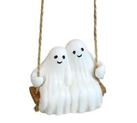 Asukohu Coppia Swing Statua Resina Appeso Ornamento Per Halloween Decorazione Giardino & Home Decor Con Movimento Dinamico Coppia Halloween Fantasma Altalena Resine Ornamento