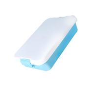 Asukohu Custodia portatile per giocattoli di sabbia con coperchio impilabile Sensory Bin Vassoio di sabbia per la famiglia Viaggio in spiaggia Bambini Gioco creativo Scatola giocattolo di sabbia