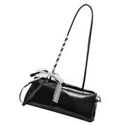 Asukohu Dolce Archi Borsa A Tracolla Per Le Donne Alla Moda Hobos Toted Borsa A Muoio PU Cuppes Borsa Con Cerniera Borsa A Tracolla Per Le Donne, Nero