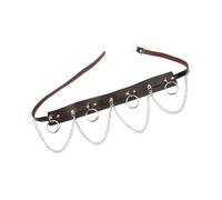 Asukohu Dunkler Trend - Cintura in vita punk, larghezza catena in metallo ad alte prestazioni, stile moderno, marrone, Taglia unica