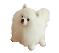 Asukohu Edificio di empatia morbido peluche giocattolo per cani per bambini, legatura familiare, bambola di accompagnamento realistica Pomeranian, peluche realistico giocattolo per cani