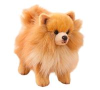 Asukohu Edificio di empatia morbido peluche giocattolo per cani per bambini, legatura familiare, bambola di accompagnamento realistica Pomeranian, peluche realistico giocattolo per cani