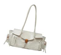 Asukohu Elegante borsa a tracolla da donna con ampio interno e tracolla comoda borsa casual per comfort e stili di grande capacità, bianco