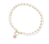 Asukohu Elegante ciondolo a forma di cuore con zircone su una misteriosa catena nera, ideale per gli appassionati di gioielli, abiti eleganti, gioielli da donna alla moda, Misura unica, come descritto