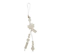 Asukohu Elegante ciondolo a tema loto mobile fatto a mano con perline per telefono cellulare cordino elegante borsa accessori per uso quotidiano