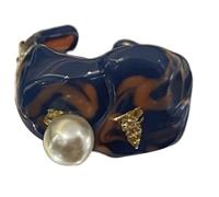 Asukohu Eleganti Anelli Aperti Con Olio Gocciolante Dipinto A Mano E Foglio D'oro Ceramica Anello Festival Regalo Per Gli appassionati di Moda