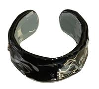 Asukohu Eleganti Anelli Aperti Con Olio Gocciolante Dipinto A Mano E Foglio D'oro Ceramica Anello Festival Regalo Per Gli appassionati di Moda