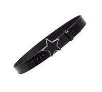 Asukohu ENDGY STAR DETALED, cintura in pelle PU, per amori e donne, alla moda, punk, fascia in vita, vita regolabile, accessorio punk, Nero , Taglia unica
