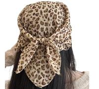 Asukohu Grande Sciarpa Leopardi Stampa Quadrata Per Gli Uomini Delle Donne Sciarpa Testa Multifunzionale Unisex Hijab Outdoor Collo Sciarpe Uso Quotidiano Vacanza Viaggio, Colore chiaro., Taglia unica
