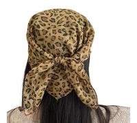 Asukohu Grande Sciarpa Leopardi Stampa Quadrata Per Gli Uomini Delle Donne Sciarpa Testa Multifunzionale Unisex Hijab Outdoor Collo Sciarpe Uso Quotidiano Vacanza Viaggio, Scuro., Taglia unica