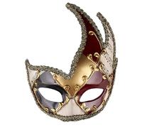 Asukohu Mardi Gras Offering Face Covering Traspirante Confortevole Per Halloween Festa di Natale Mardi Gras Veneziani Halloween Masquerade Musical Party