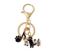 Asukohu Moda Musica Gatti Portachiavi Nota Musicale Gatti Pianoforte Portachiavi Creativo Borsa Fascino Borsa Charm Amanti Regalo Nota Portachiavi Portachiavi Borsa Auto Per Decorazione, B