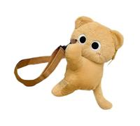 Asukohu Morbido Giocattolo Crossbody Borsa Con Tracolla Imbottita Spessa Grande Capacità Chiara Per L'uso Quotidiano E Il Viaggio Alla Moda Peluche Borsa, giallo.